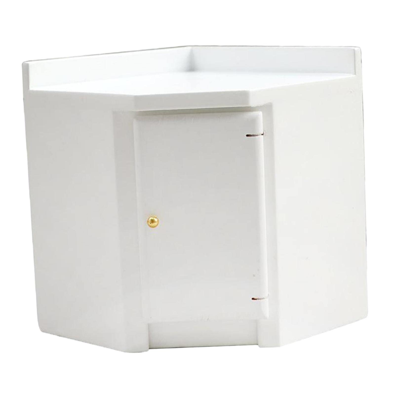1:12 Miniature Kitchen Cabinet - Dollhouse Furniture for Display & Decoration, Corner Cabinet Showcase - Perfect for Dollhouse Kitchens, Room Decor & Miniature Displays