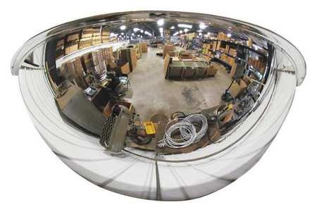 26In Half Dome Mirror - Shatterproof Polycarbonate Safety Mirror for Driveways, Garages, and Blind Spots