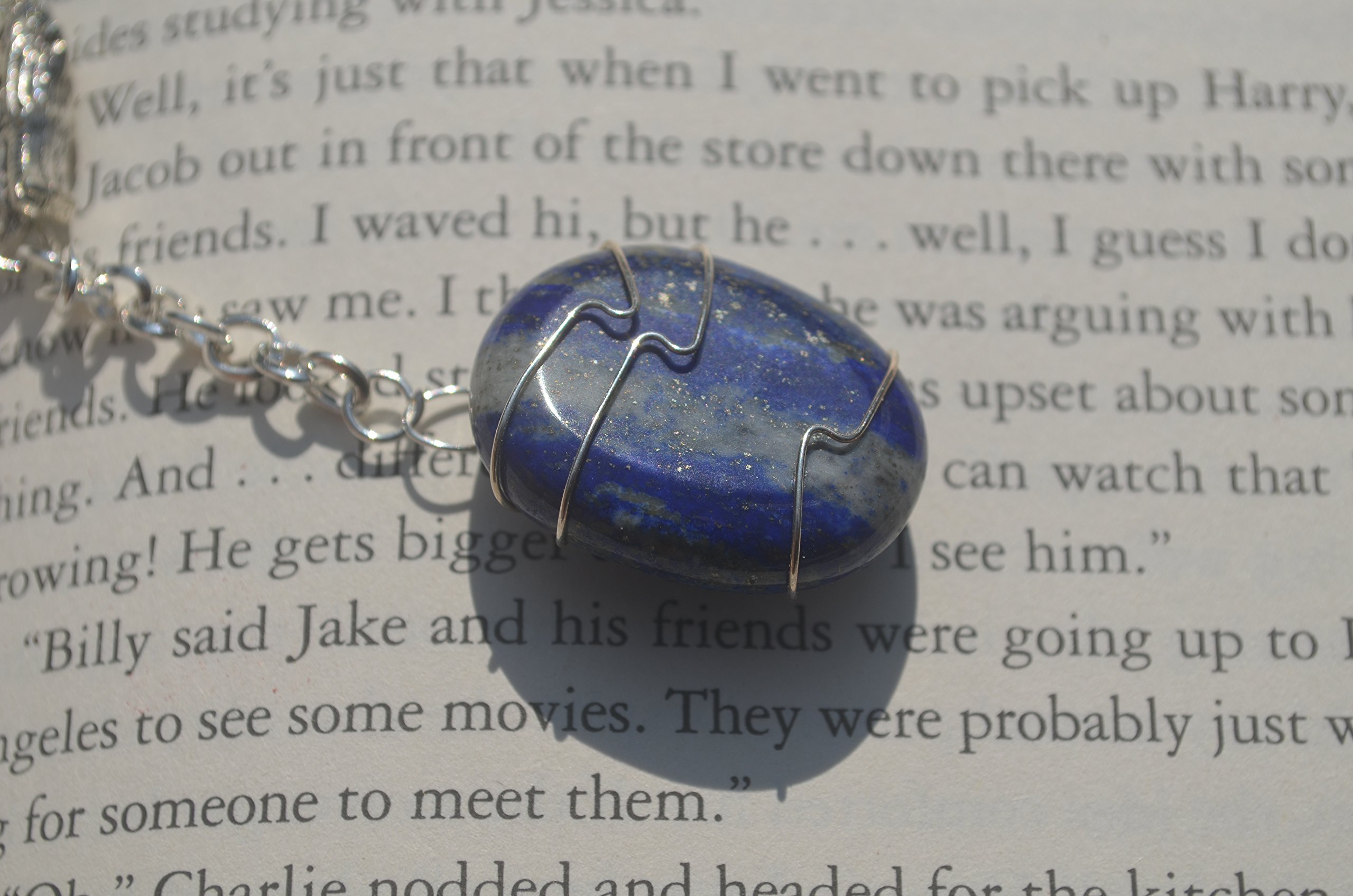 Handmade Lapis Lazuli Stone Wire Wrapped Bookmark - Elegant Book Accessory for Readers & Book Lovers - Perfect Gift for Bookworms, Birthday & Special Occasions