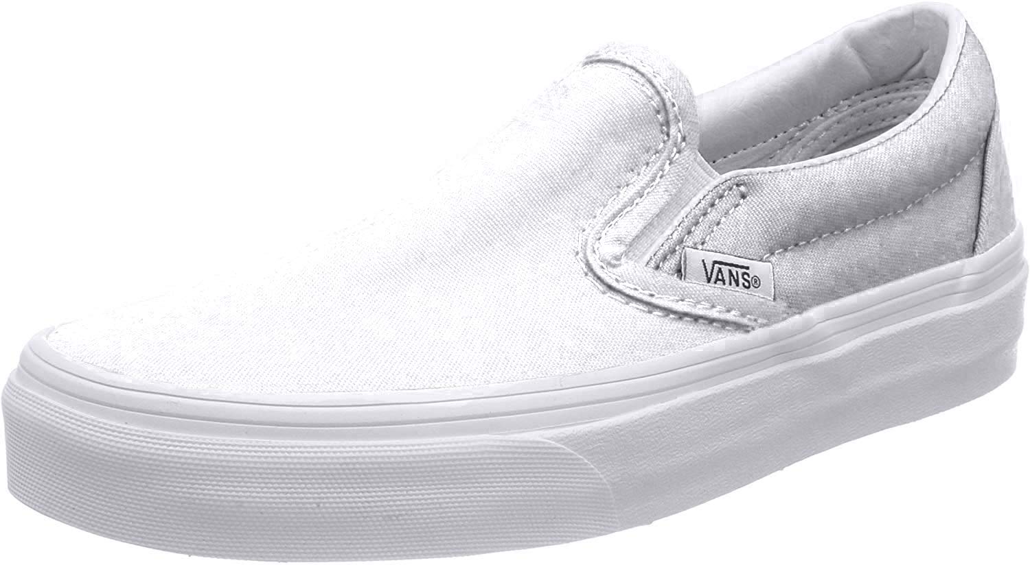 Vans Classic Slip-On Sneakers for Men & Women | True White Canvas Shoes | Casual Comfort for Everyday Wear, Skateboarding & Street Style