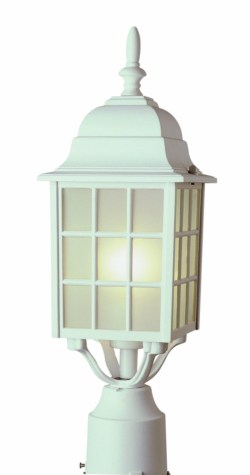 Trans Globe Lighting TG4421 BK Craftsman/Mission Style Outdoor Post Mount Lantern - 18.5 Inch Black Exterior Light Fixture for Porch, Garden & Pathway Lighting