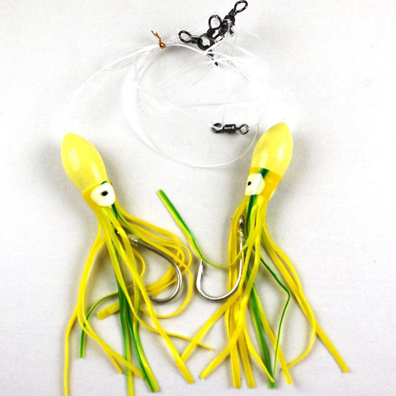 Jigging World Deep Drop Foam Glow Head Tile Fish Rigs - Saltwater Fishing Gear for Offshore Bottom Fishing & Deep Sea Angling