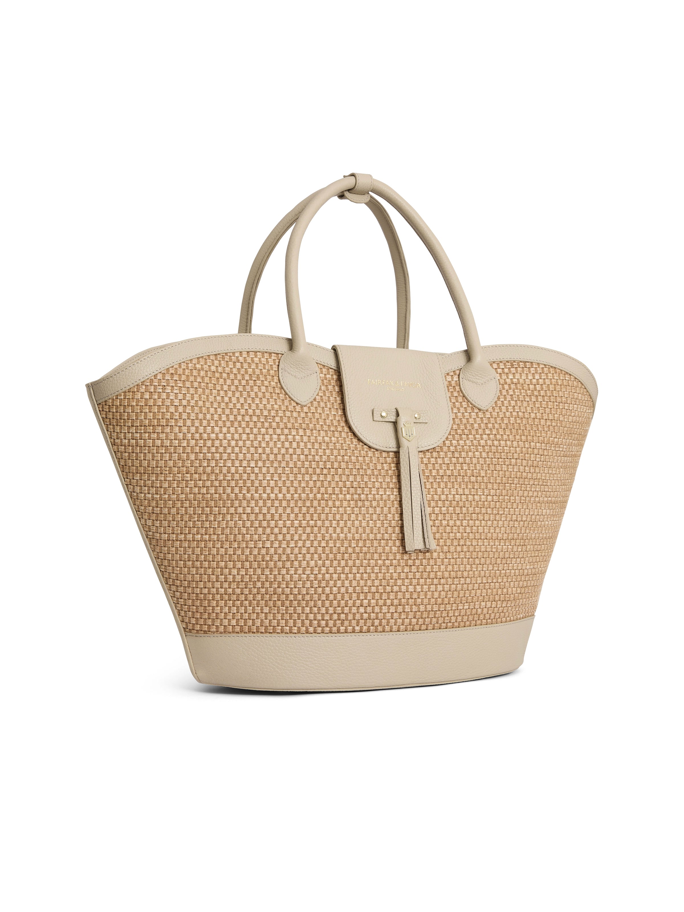 Windsor Large Woven Basket Bag - Stylish Stone Color Handbag for Women | Perfect for Beach, Picnic, and Summer Outings