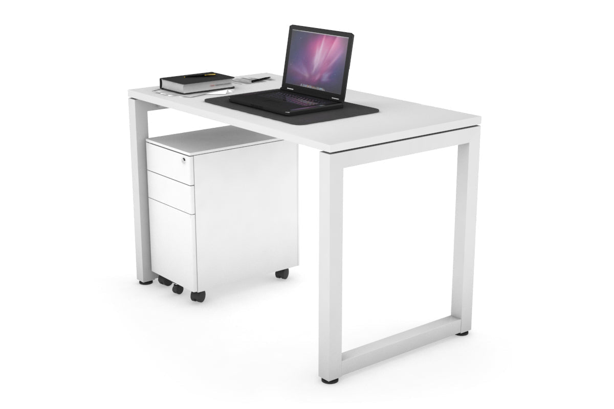 Quadro Loop Legs Office Desk - 1000L x 600W Modern Workstation for Home & Office - Perfect for Remote Work, Study & Small Spaces