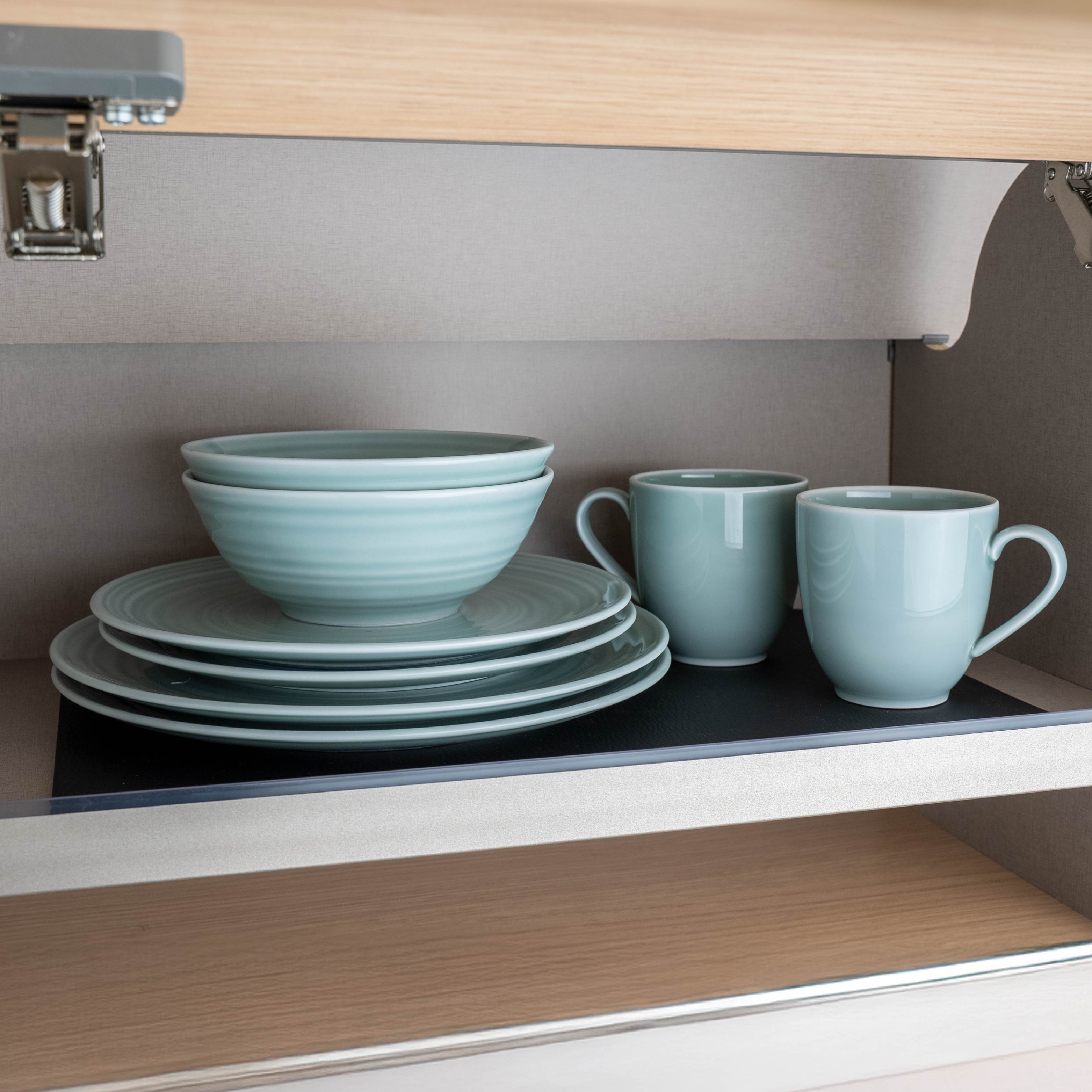 Premium Magnetic Porcelain Dinnerware Set in Cyan - Elegant & Durable Tableware for Everyday Dining & Special Occasions