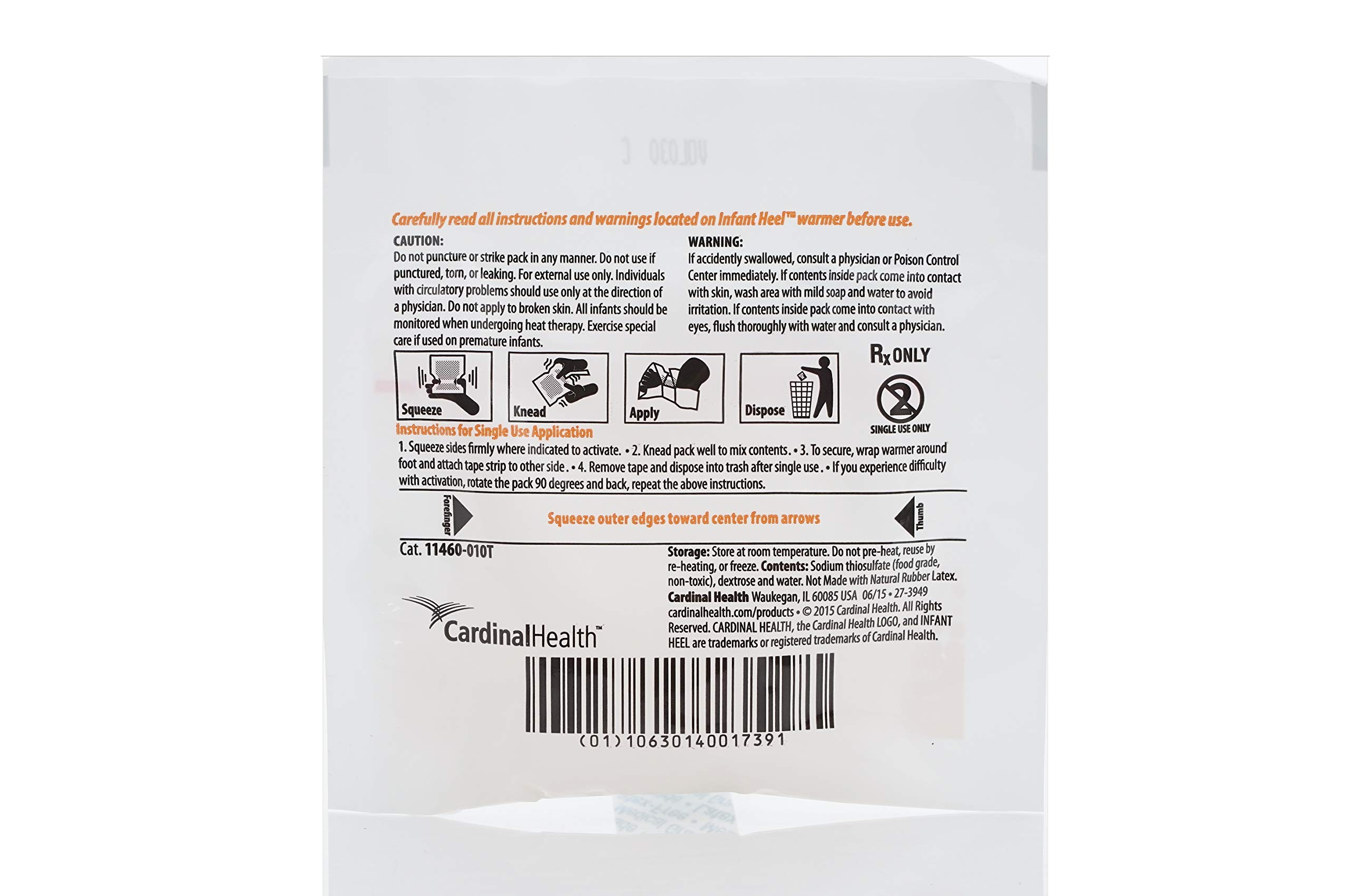 Cardinal Health 11460-010T Infant Heel Warmer - Disposable Heel Warmers for Newborns & Babies - Perfect for Blood Draws, IV Insertion & Medical Procedures in Hospitals & Clinics