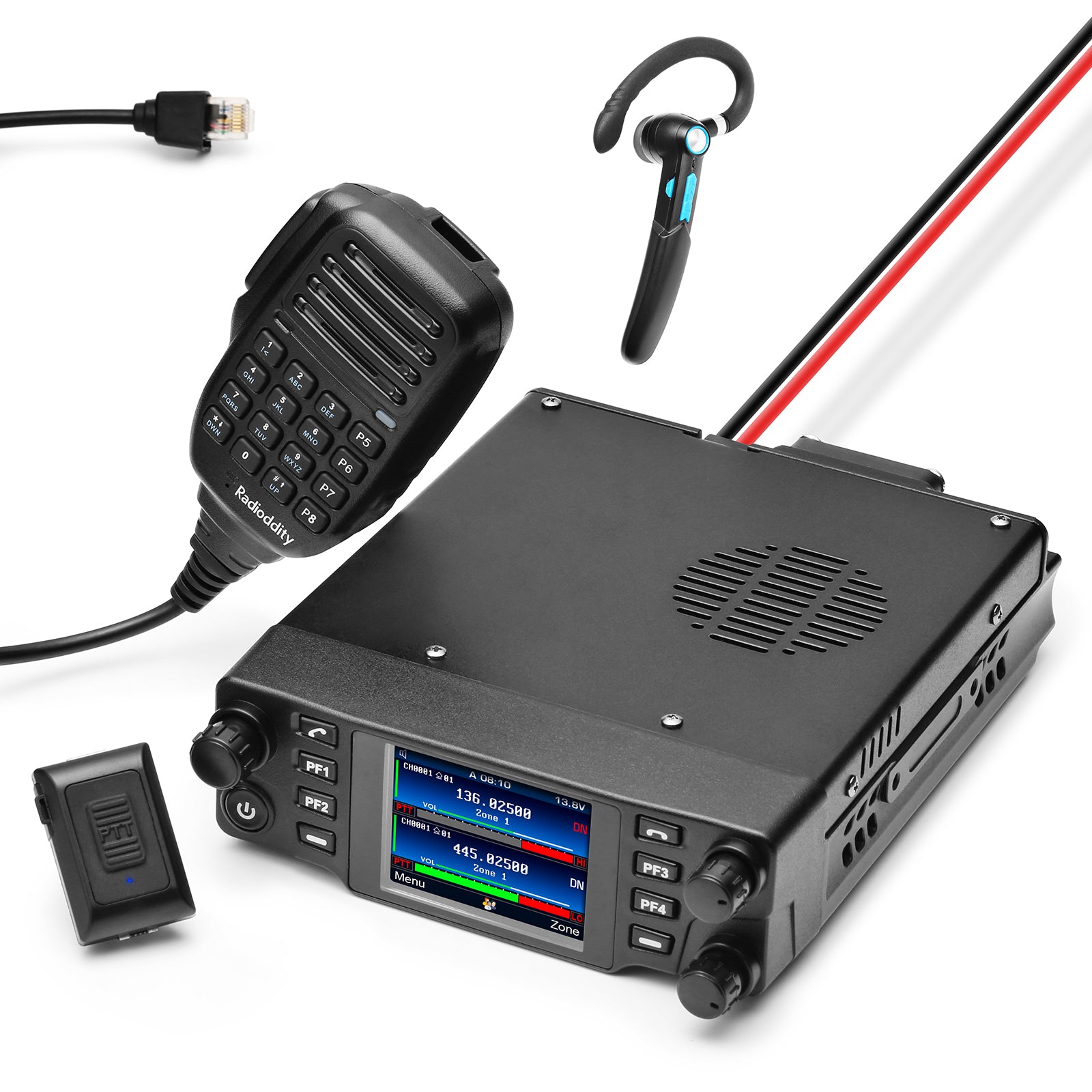 Radioddity DB40 D DMR Mobile Radio - 40W Dual Band VHF UHF with GPS, APRS & Bluetooth 5.0 | Analog & Digital Two-Way Radio | Cross Band Repeat & 500K Contacts | Perfect for Trucking, Emergency Communication & Ham Radio Enthusiasts