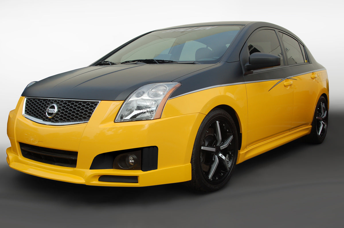 2007-2011 Nissan Sentra SE-R Spec V Front Bumper Lip Spoiler - OEM Style Polyurethane Body Kit - Perfect for Street Racing & Car Shows