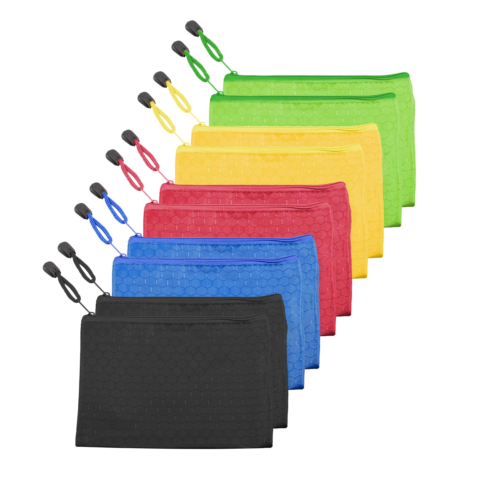 **SPEEDWOX 10-Pack Waterproof Zipper File Bags – 600D Oxford Fabric, Football Pattern Document Storage Pouch for Office, Travel & School – Organize Files, Cosmetics, Stationery (5 Colors)**    **Perfect for:** Office filing, travel essentials, school supplies, cosmetics storage, and document organization.