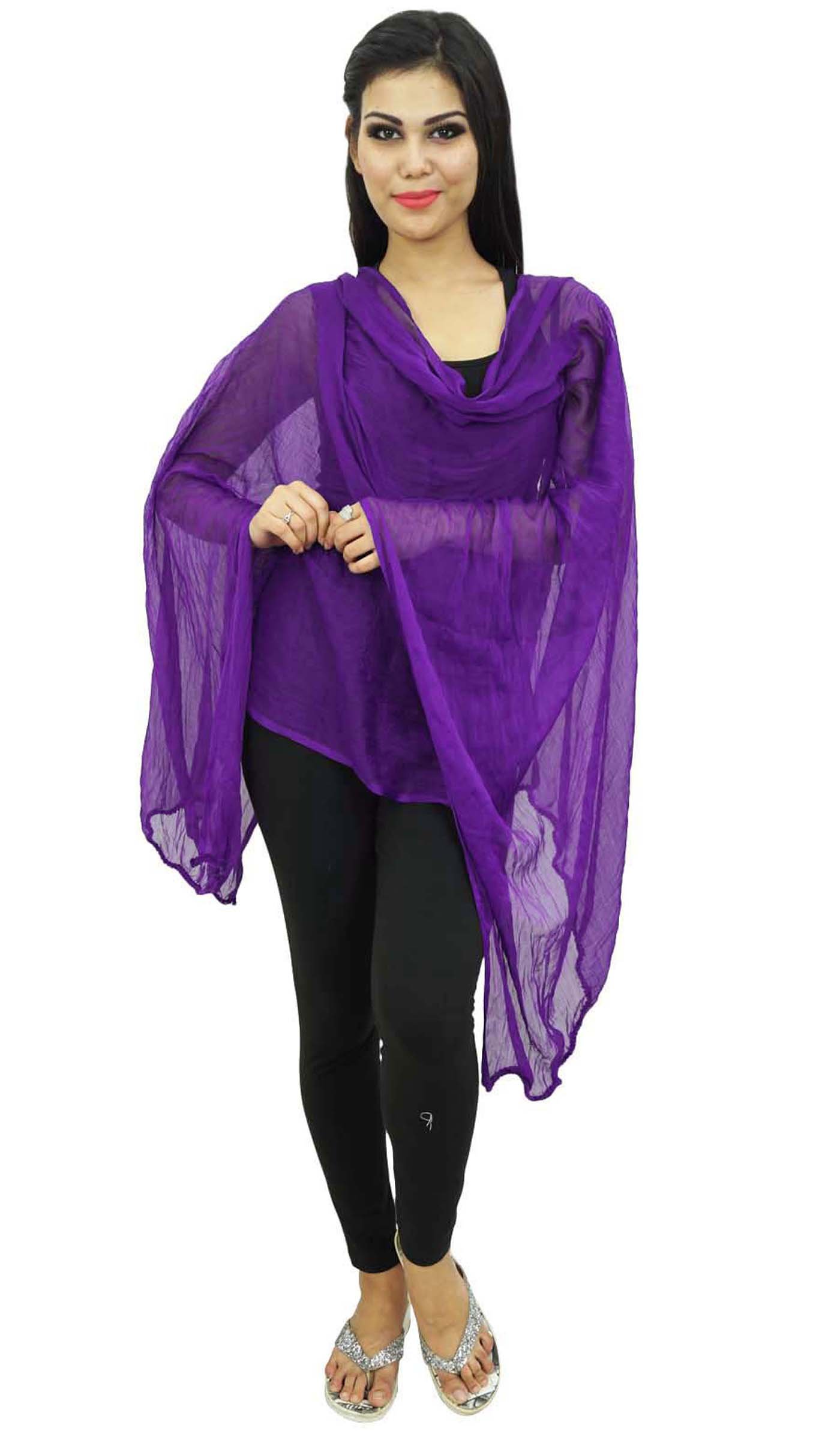Elegant Chiffon Blend Dupatta - Indian Ethnic Chunni Scarf for Women - Perfect for Weddings, Parties & Festive Occasions