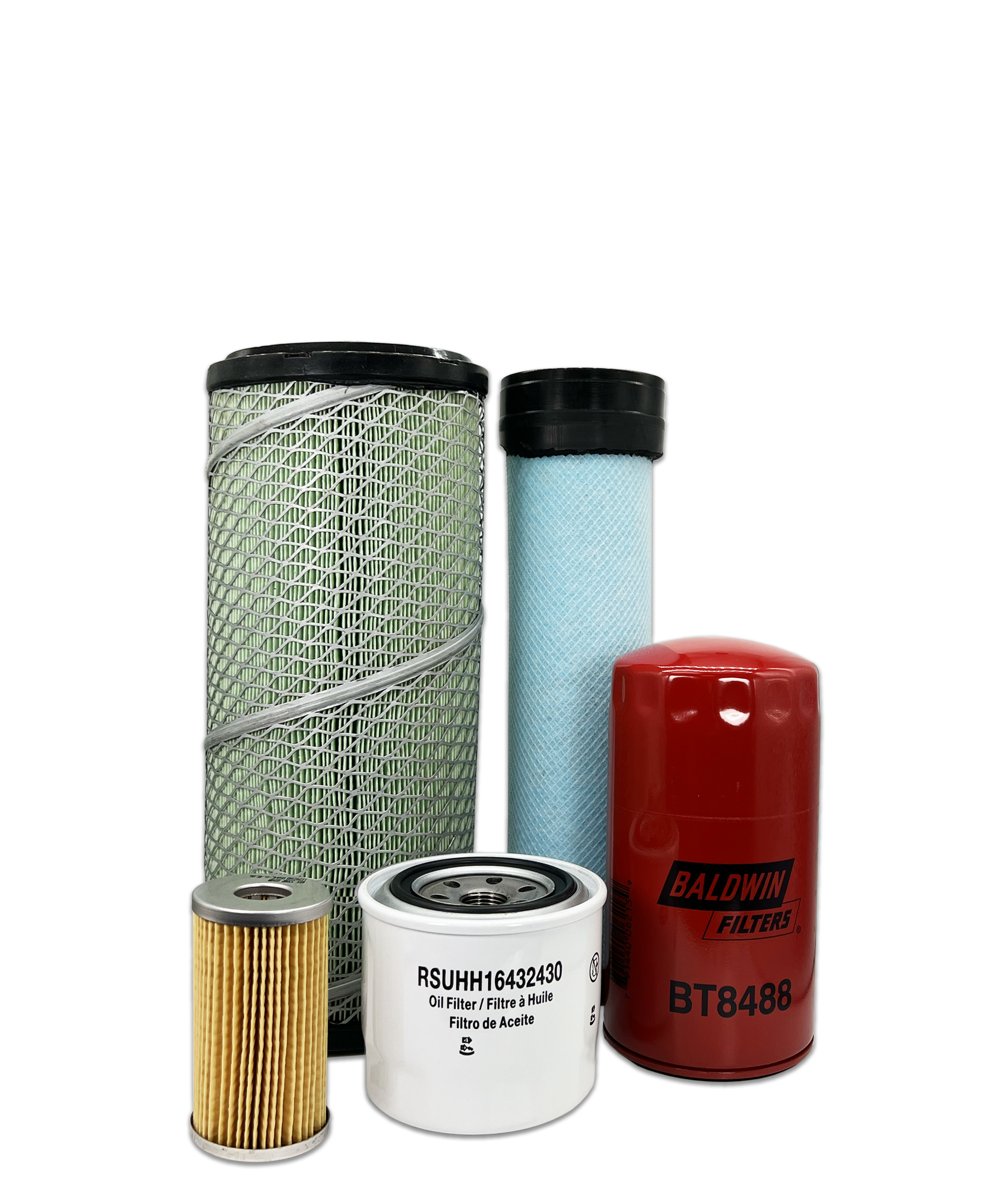 HERO® Tractor Air Filter & Oil Filter Maintenance Kit for Kubota MX5000F - Compatible with Farm Equipment, Agricultural Machinery & Tractor Parts Replacement