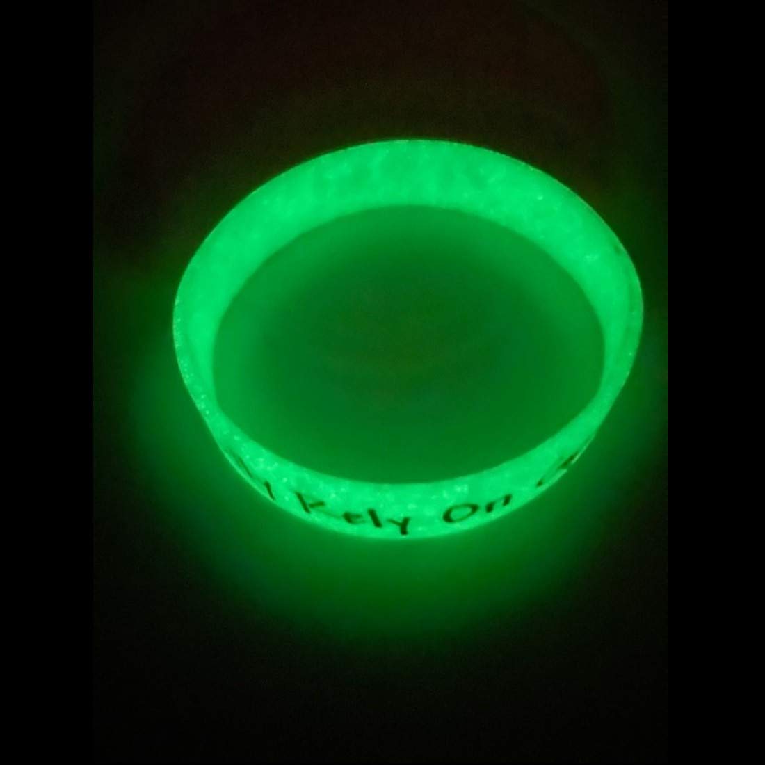 50-Pack Glow in the Dark Fully Rely on God Frog Silicone Bracelets - Motivational Christian Wristbands for Men & Women - Inspirational Religious Gifts for Halloween, Church Events, Youth Groups & Daily Encouragement