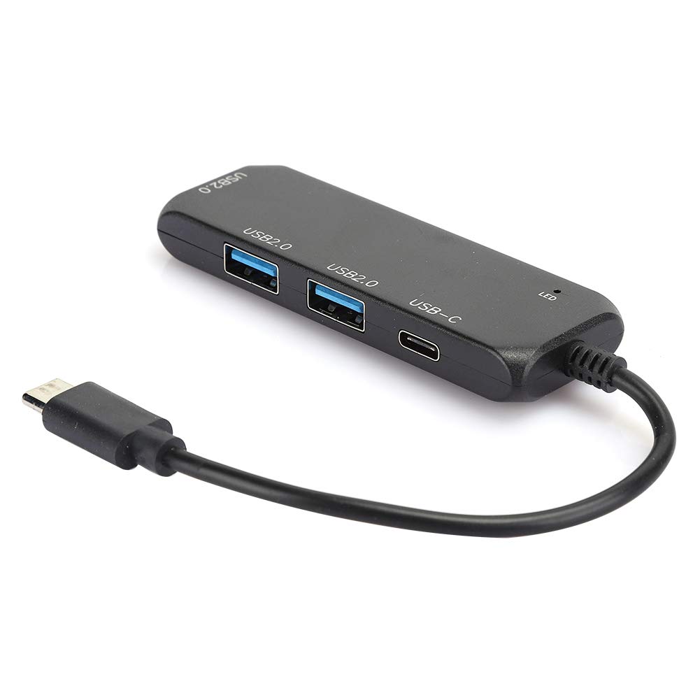 4-in-1 USB C Hub Adapter with 4 Ports - USB 2.0/1.2/1.0 Compatible for Mouse, Keyboard, USB Fan & More - Perfect for Laptop, Desktop & Office Workspace Expansion