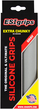 ESI Extra Chunky Grips - Comfortable Gray Bike Handlebar Grips for Mountain & Road Bikes - Perfect for Long Rides, Commuting & Off-Road Cycling