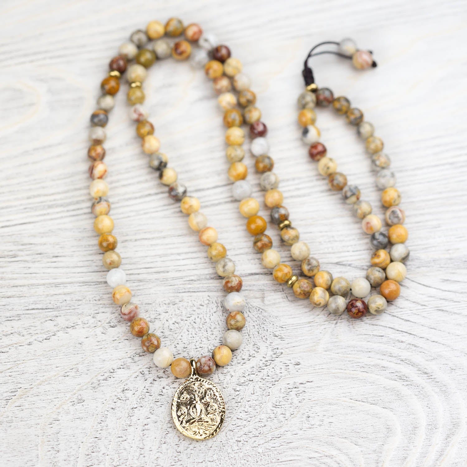 Harmony & Creativity Protection Mala Beads - Handmade Spiritual Buddhist Meditation Bracelet for Stress Relief, Positive Energy & Mindfulness - Perfect for Yoga, Meditation & Daily Wear