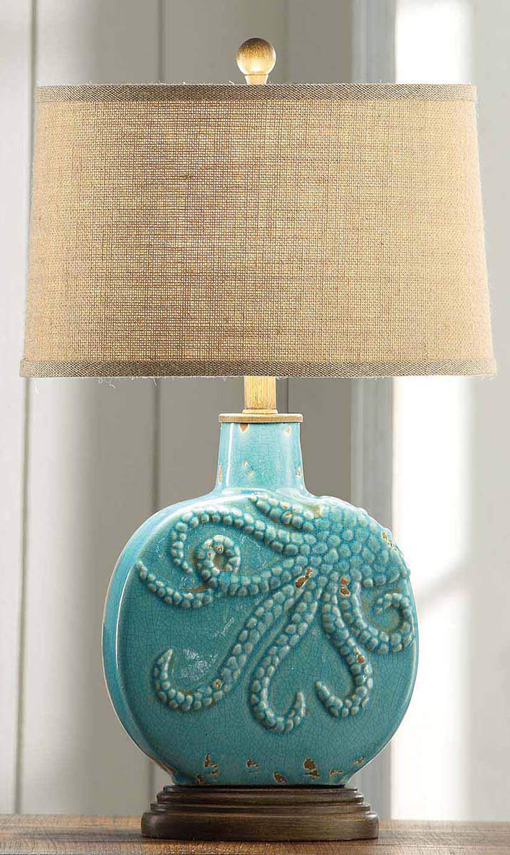 BLACK FOREST DECOR Deep Ocean Table Lamp - Modern LED Night Light for Bedroom, Living Room & Office Decor