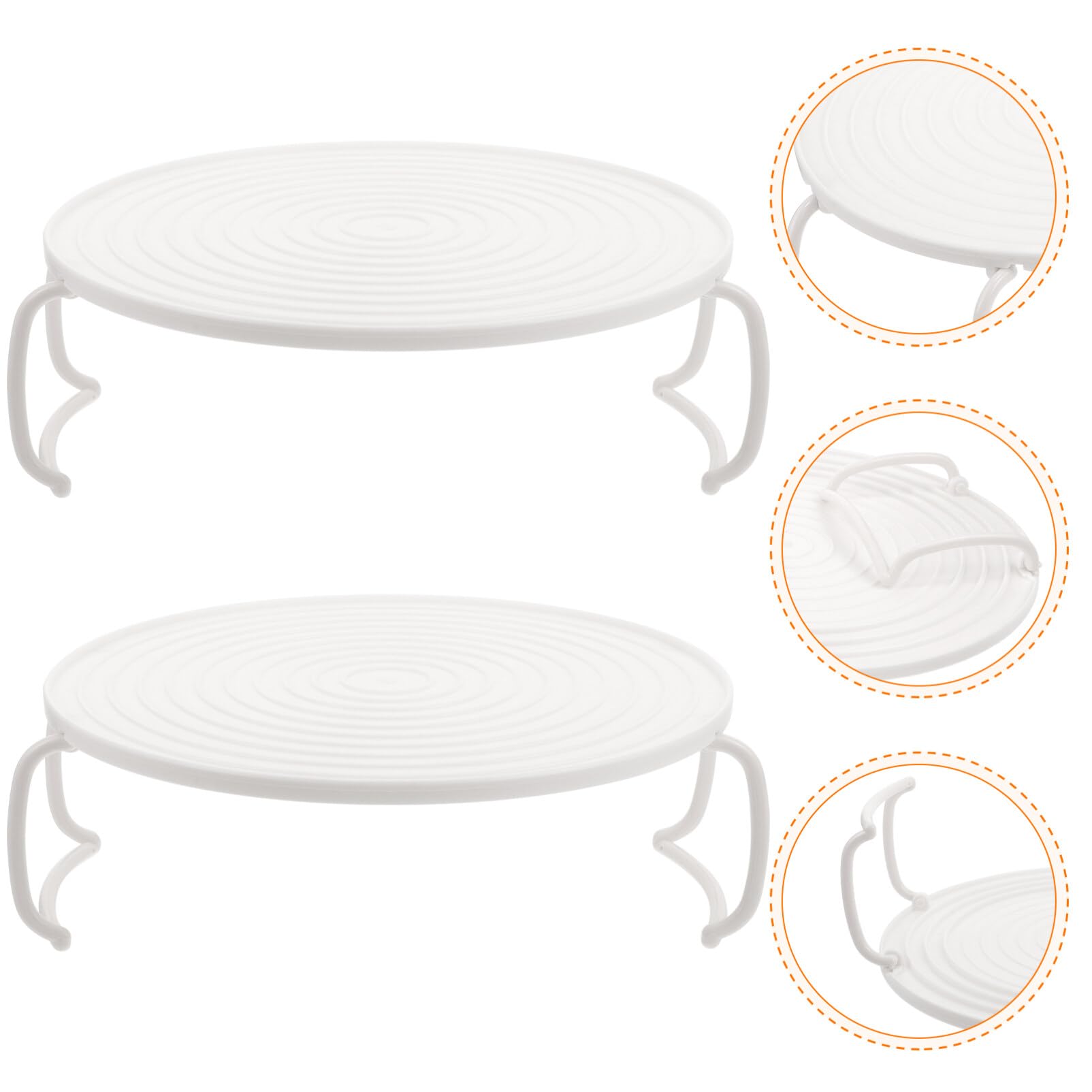 Cabilock 2-Piece Microwave Plate Stacker & Food Tray - Multi-Layer Microwave Safe Heating Rack for Vegetables, Dinner Plates & Food Display - Perfect for Meal Prep, Reheating & Serving Dishes Simultaneously