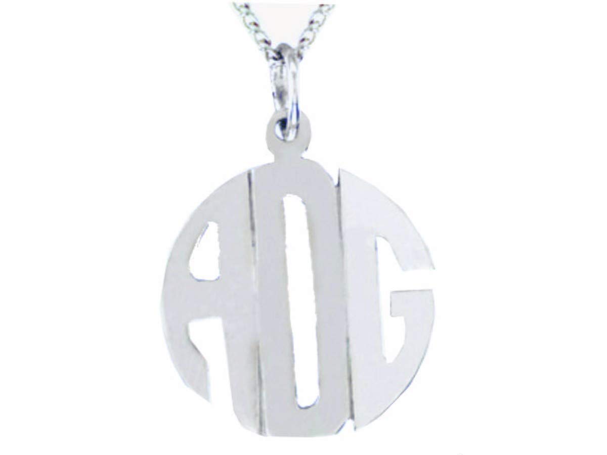 Rylos Personalized 14K Gold Monogram Necklace for Women & Men - 15mm Custom Name Necklace in Yellow or White Gold - Perfect for Gifts, Anniversaries, and Special Occasions