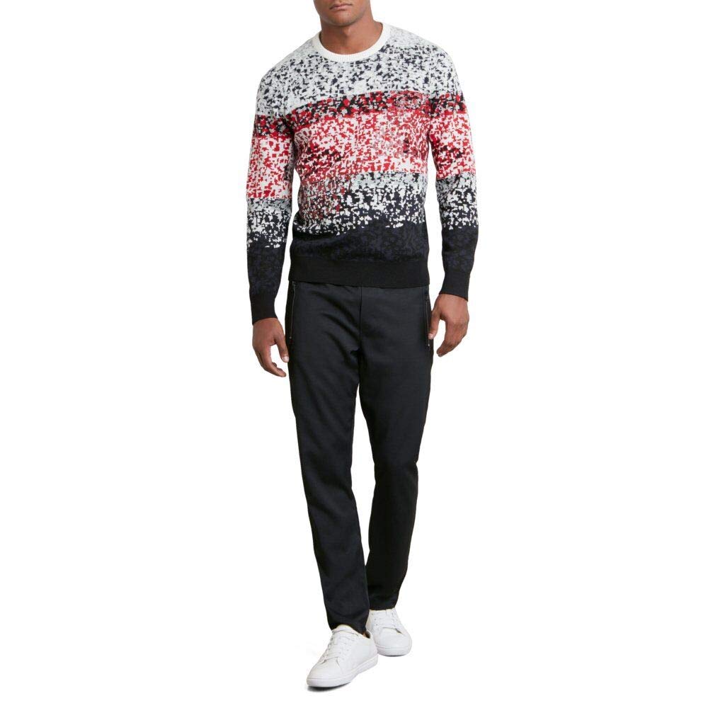 Kenneth Cole Reaction Men's Pixel Red Camo Sweater - Soft Pullover Hoodie for Casual Wear & Outdoor Activities