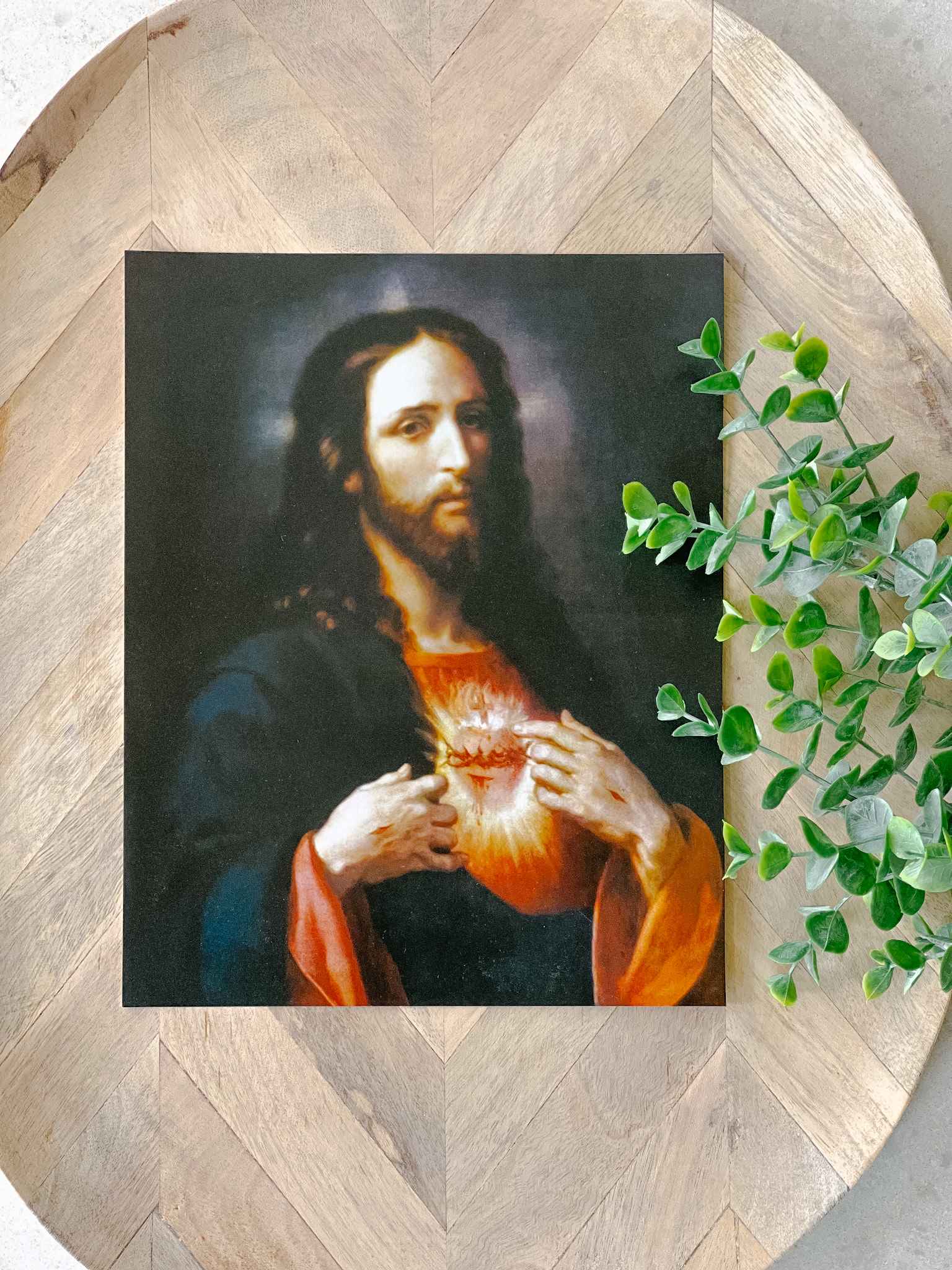 Sacred Heart Print - Religious Wall Art Decor for Home, Church & Office - Perfect for Prayer Rooms & Spiritual Spaces