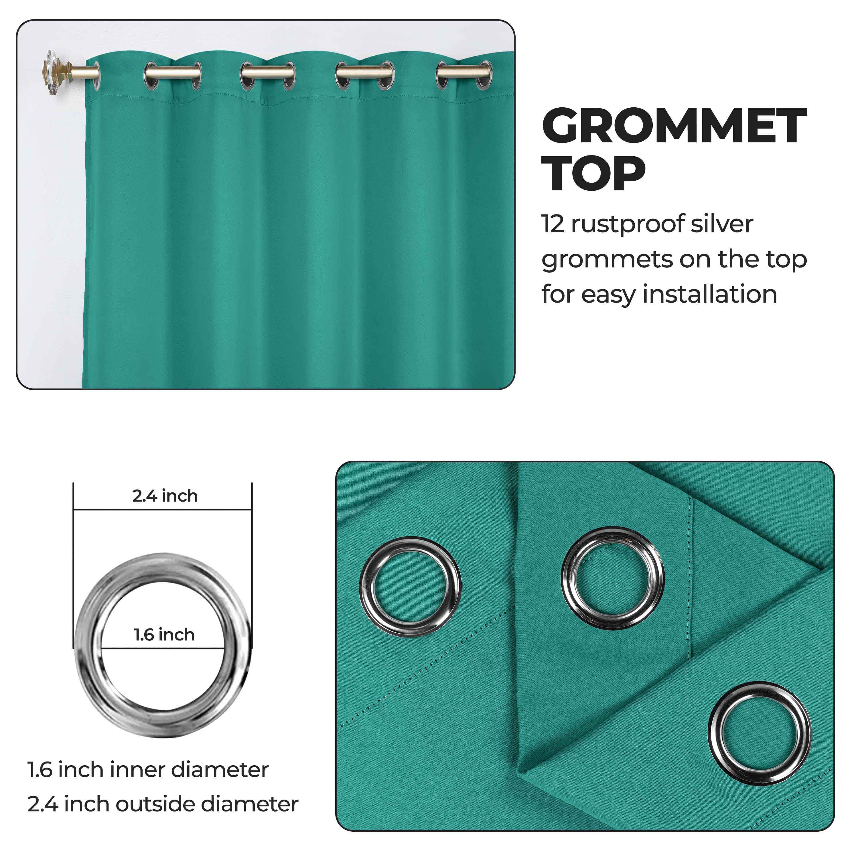 Blackout Curtains Set of 2 - Machine Washable, Room Darkening, Noise Reducing & Thermal Insulated for Bedroom, Nursery & Home Theater