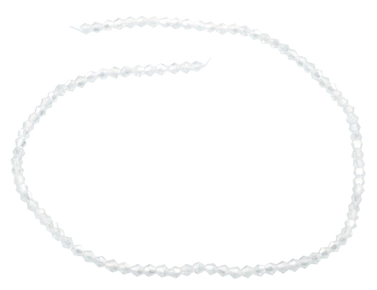 4mm Faceted Bicone Clear Crystal Beads for Jewelry Making - DIY Bracelets, Necklaces, Earrings & Craft Projects - Premium Glass Beads for Beading, Scrapbooking & Home Decor