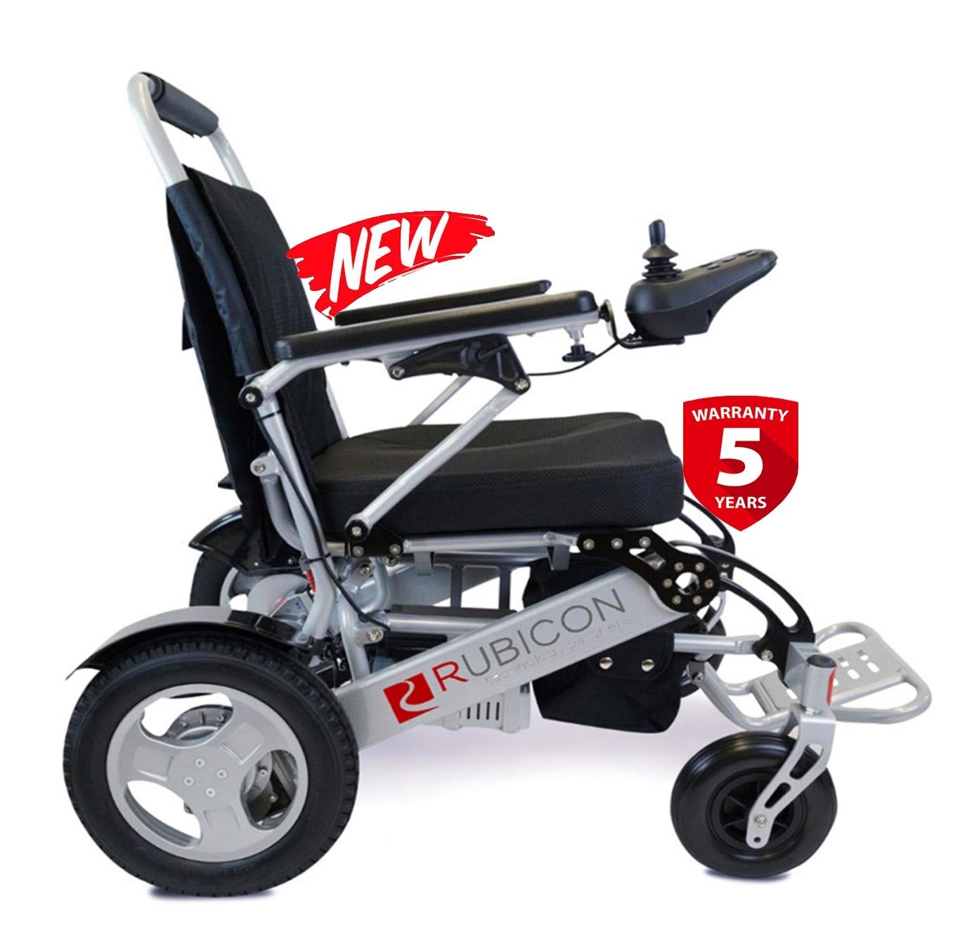 Rubicon DX12 Electric Wheelchair for Adults - 500W Brushless Motor Foldable Power Wheelchair - All Terrain Long Range Mobility Scooter - Perfect for Indoor/Outdoor Use, Travel & Daily Activities