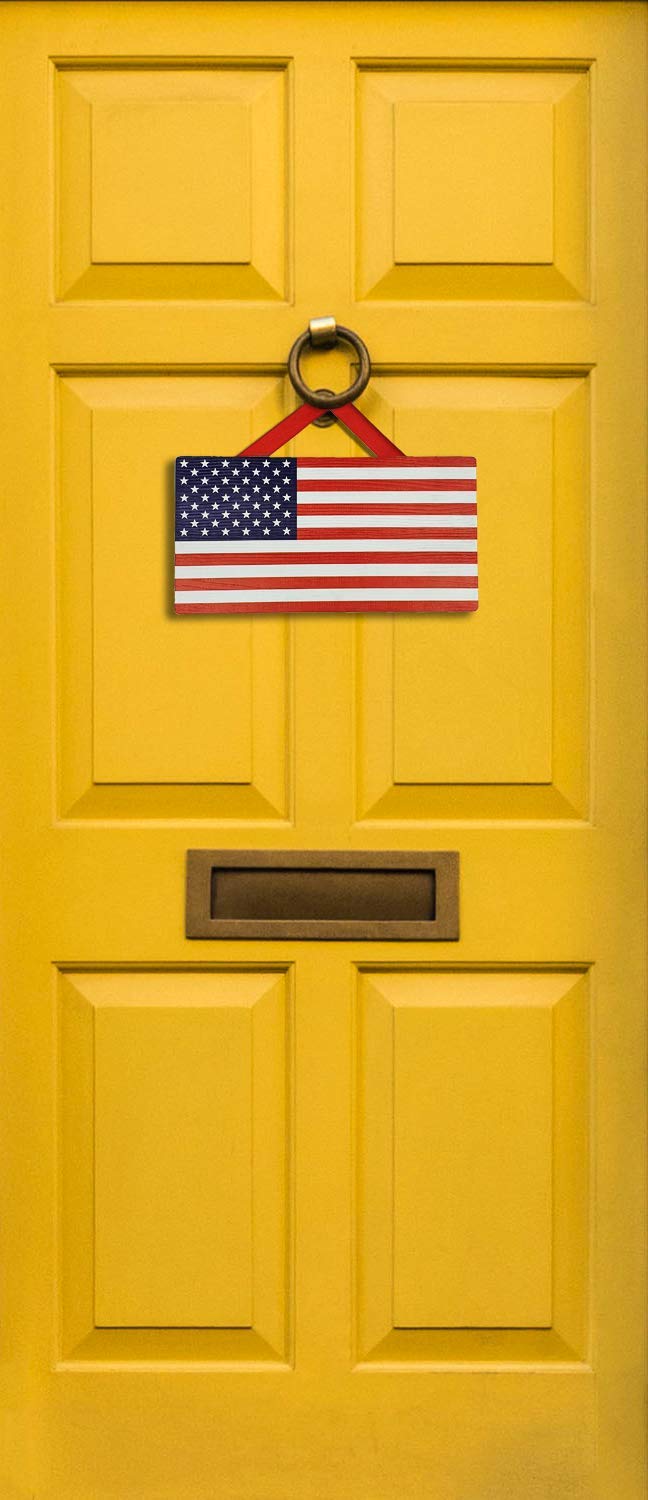 Handmade USA Flag Wooden Wall Decor - American Made Patriotic Home Decor for Living Room, Bedroom, Office & Gifts