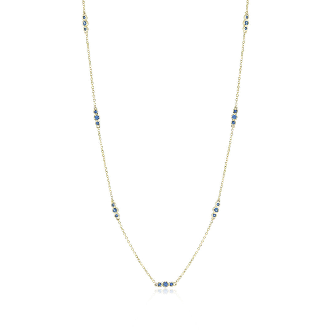 Blue Sapphire Triplet Necklace - Elegant Birthstone Jewelry for Women, Perfect for Gifts, Anniversaries & Special Occasions