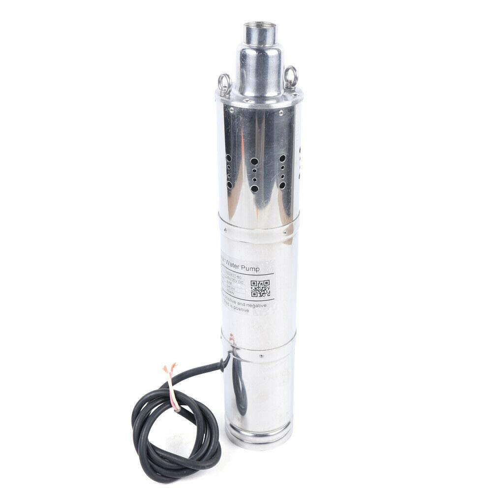 Leblett 80m Submersible Deep Well Solar Water Pump - 24V 684W Upgraded Stainless Steel DC Borehole Pump (3.5 Inch, 3m³/h Max Flow) with Built-in Controller - Perfect for Off-Grid Homes, Farms & Irrigation Systems