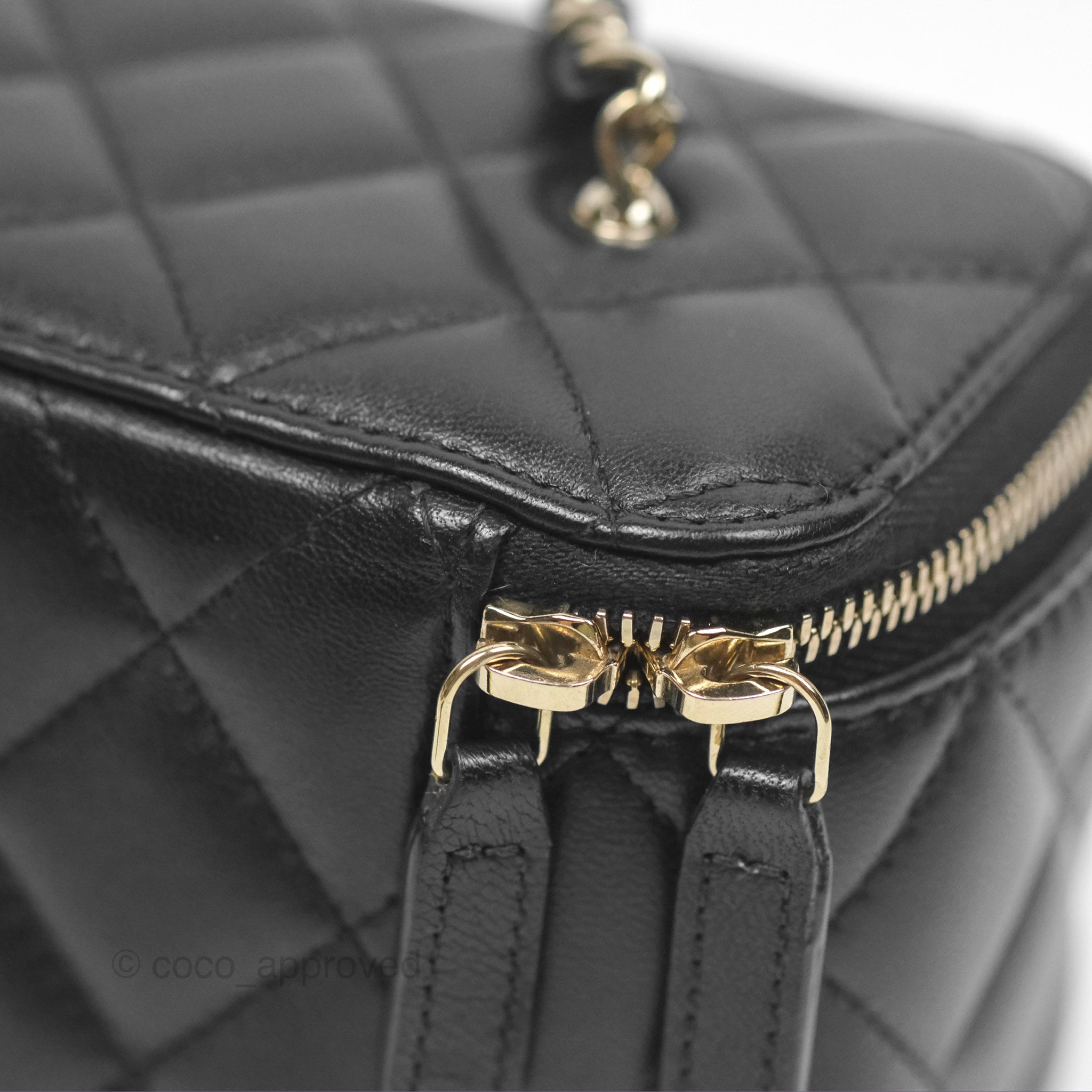 Chanel Ball Crush Vanity Bag with Chain - Black Lambskin Leather & Gold Hardware - Luxury Crossbody Bag for Women, Perfect for Evening Parties & Date Nights