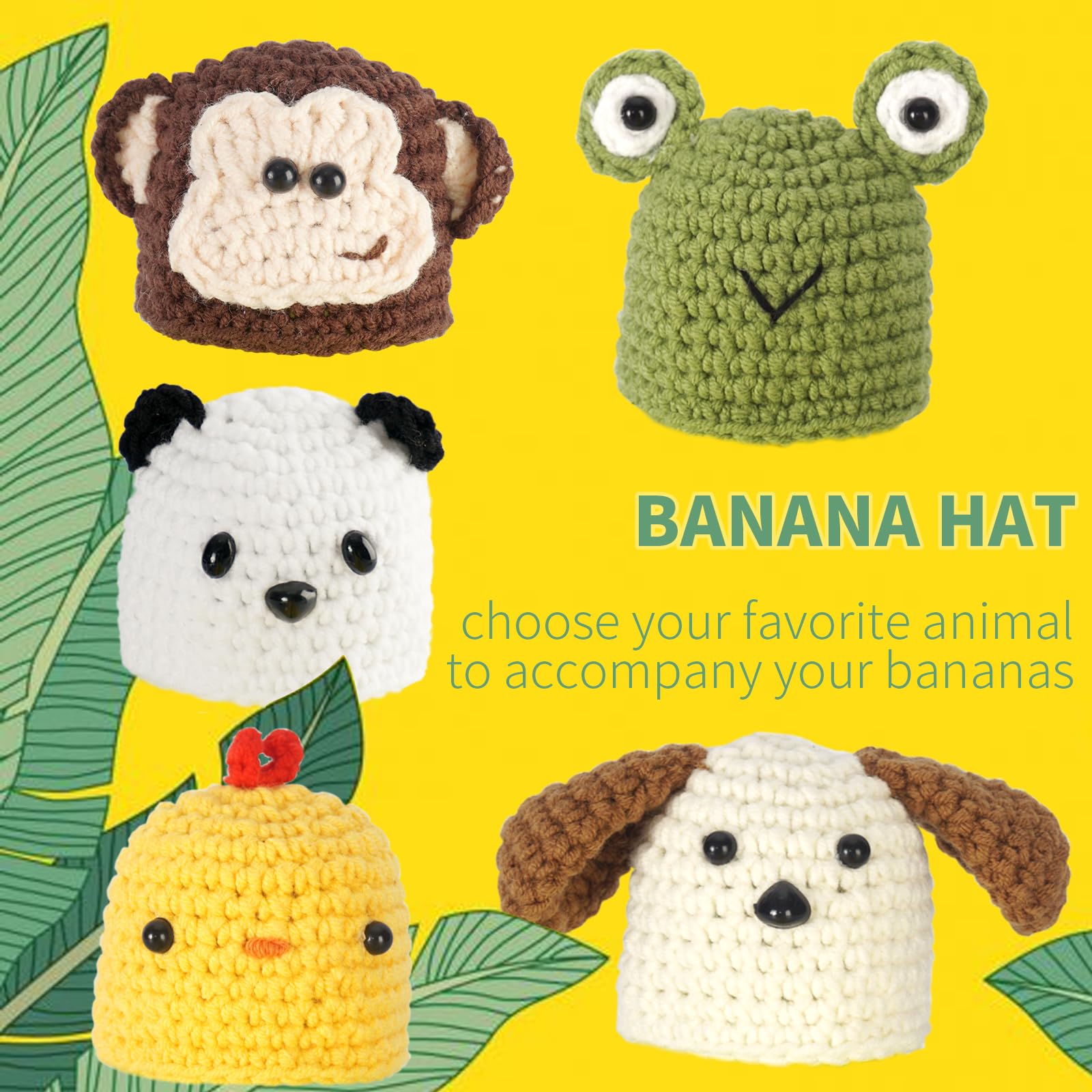 Banana Hat - Keep Bananas Fresh | Food Dispensers & Banana Preserver Cap | Prevent Browning for Lunch Box, Kitchen Storage & Healthy Snacks