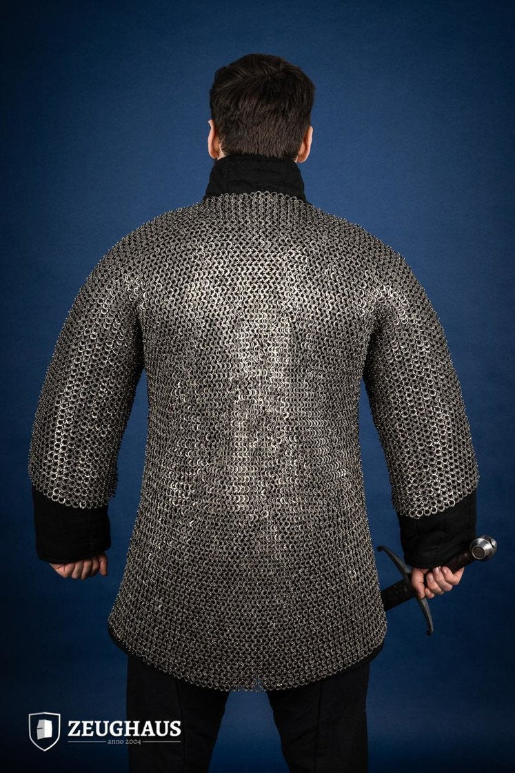 Stainless Steel Chainmail Haubergeon Flat Ring Riveted 9mm - Medieval Armor for LARP, Cosplay & Renaissance Faires
