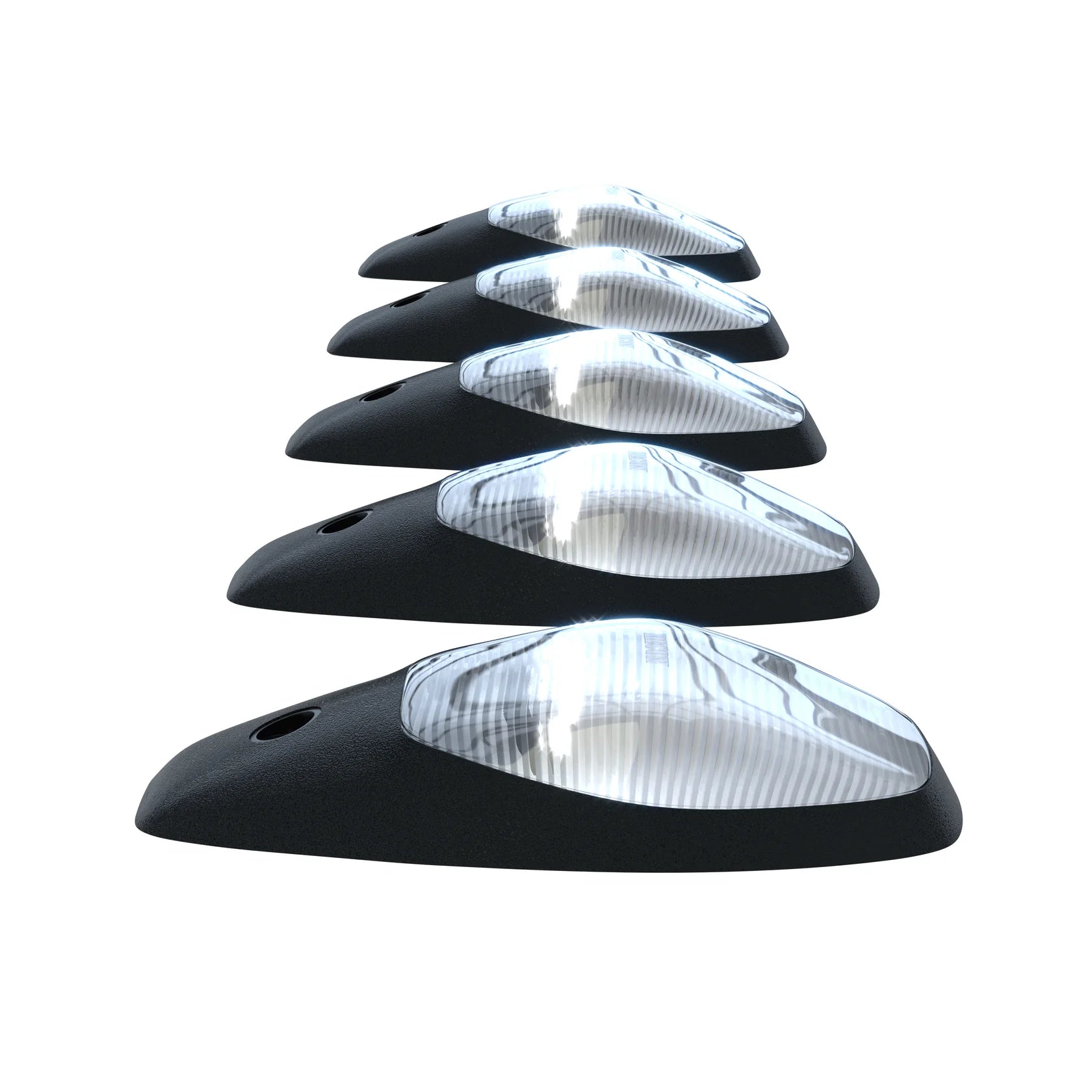 Dodge RAM HD 2500/3500 19-24 5-Piece Cab Roof LED Light Bar Kit with Clear White Lenses - Perfect for Off-Roading, Night Driving & Emergency Vehicles