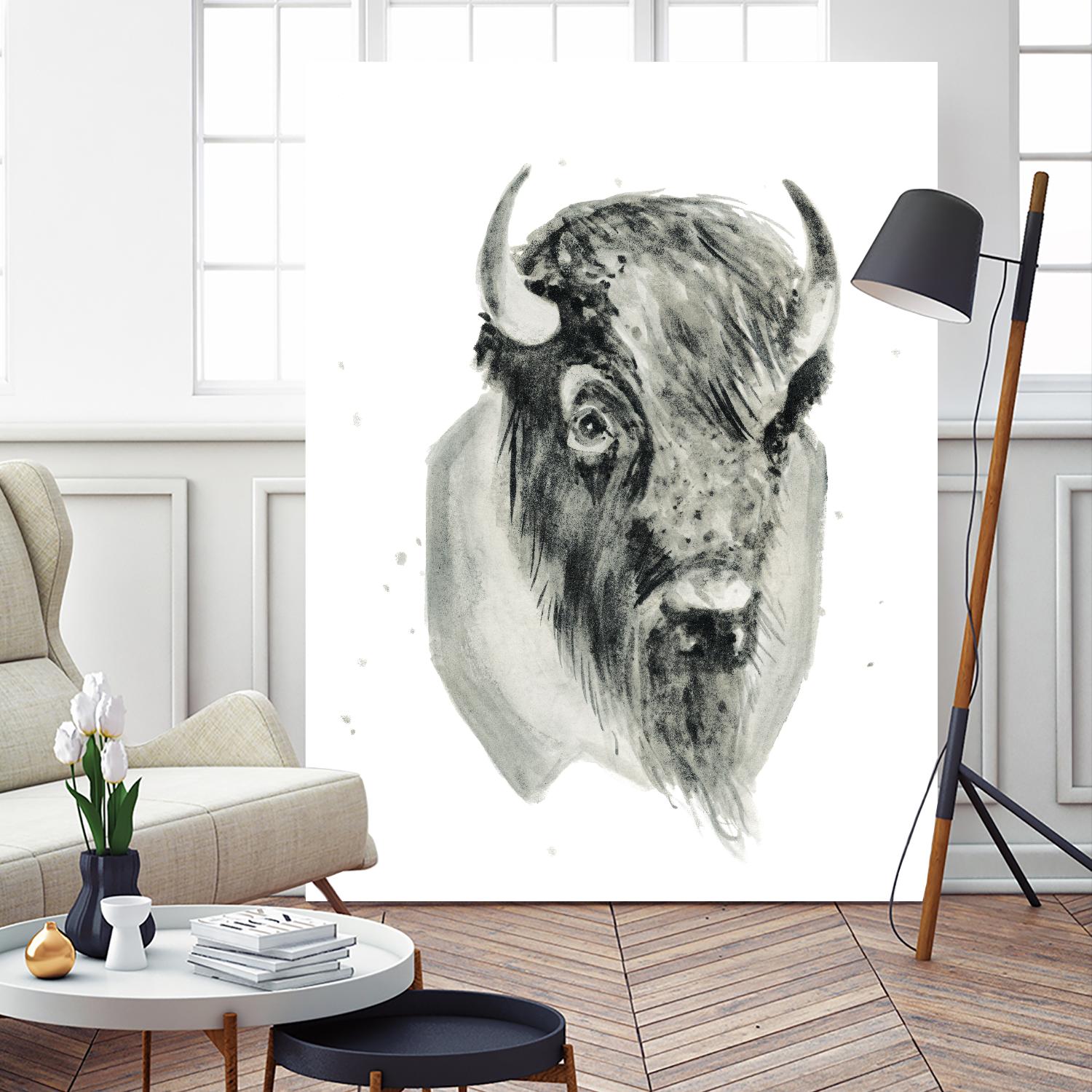 Bison Bust Statue - Handcrafted Bison Head Wall Decor for Western & Rustic Home Decor | Perfect for Living Room, Cabin, Lodge, or Office