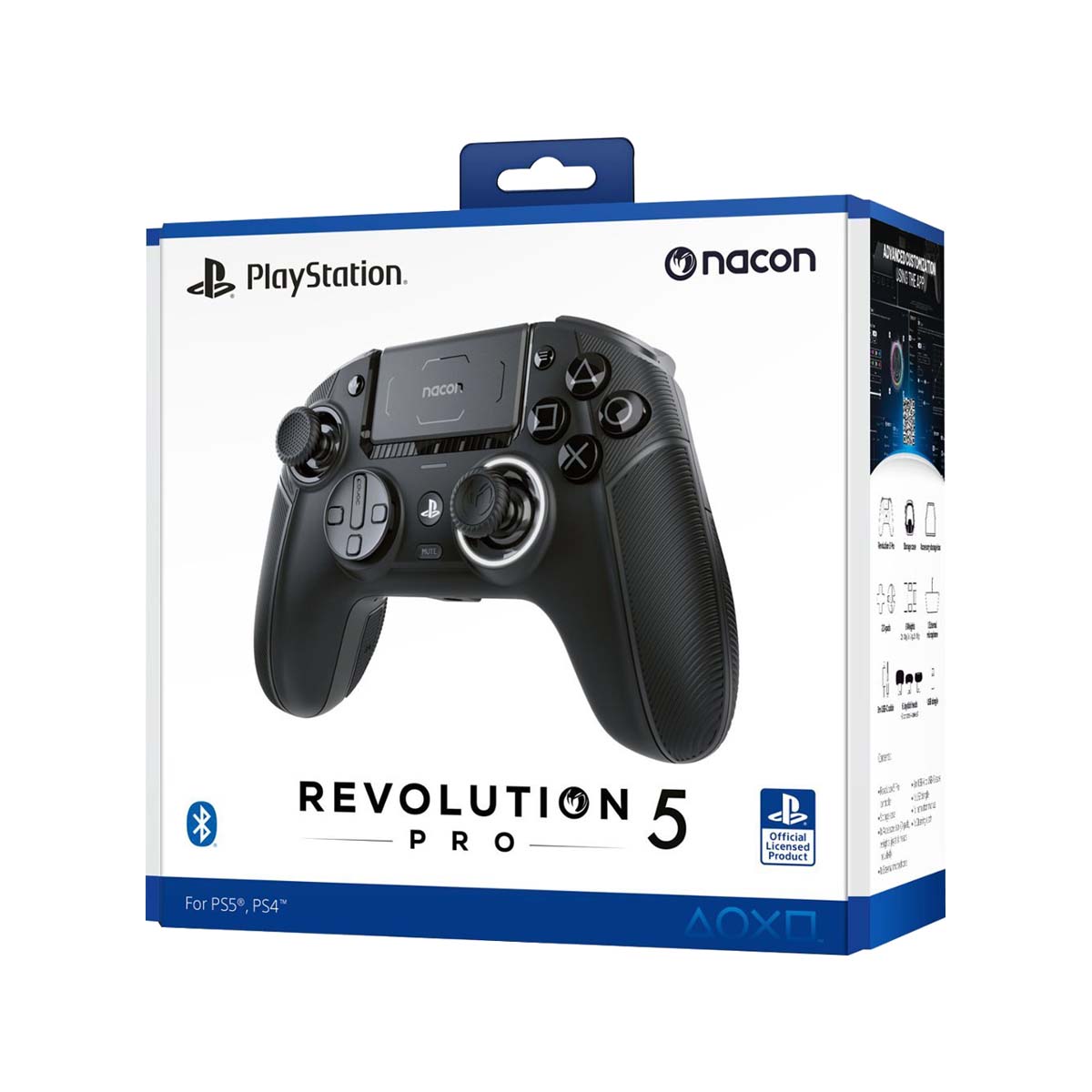 Nacon Revolution Pro 5 PS5 Controller - Black Wireless Gaming Controller for PlayStation 5 - Pro-Level Precision for Competitive Gaming, FPS & Sports Games - Perfect for Esports & Long Gaming Sessions
