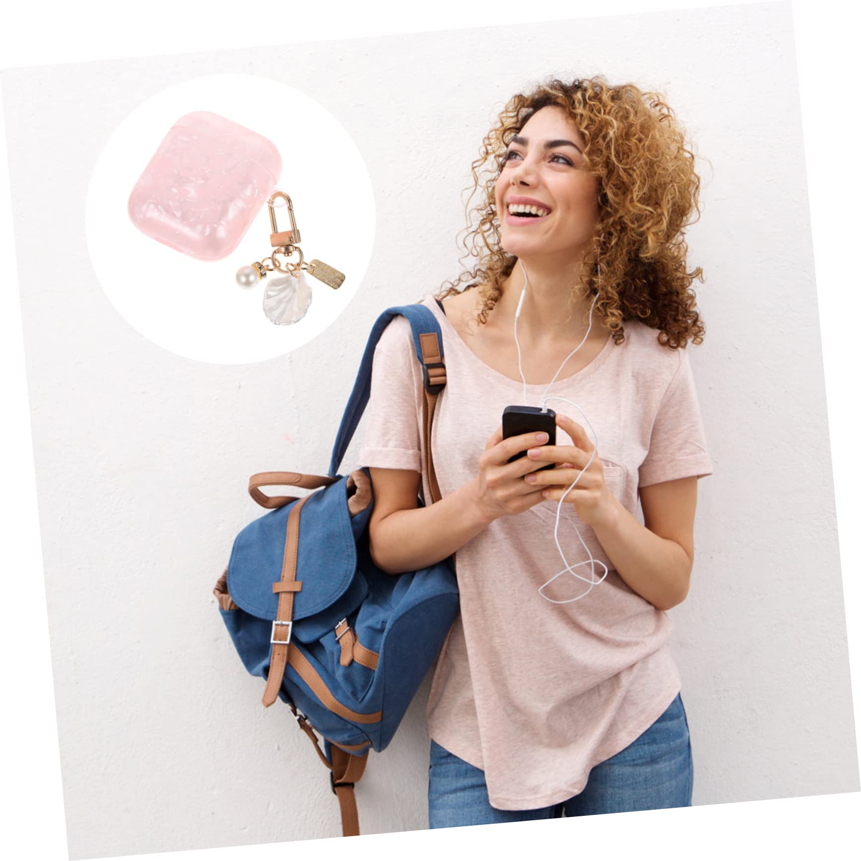BESTonZON Wireless Earbuds with Shell Pattern Case - Bluetooth Earphones with Portable Charging Case, Noise Cancelling for Women - Perfect for Gym, Running, Travel & Daily Use