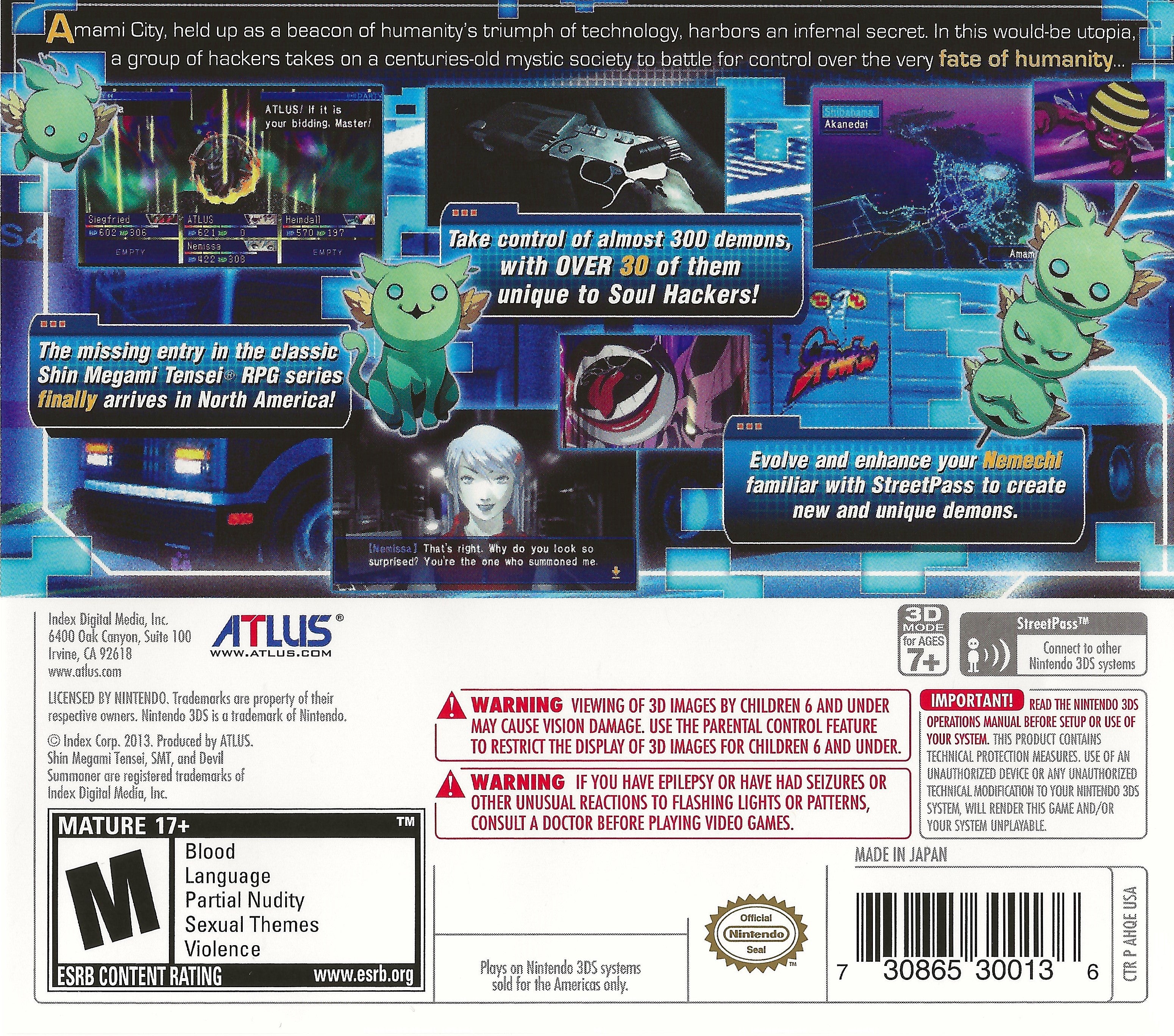 Shin Megami Tensei: Devil Summoner Soul Hackers - Classic JRPG Game for Nintendo 3DS | Dark Cyberpunk Adventure with Demon Collection | Perfect for RPG Fans & Retro Gaming Enthusiasts