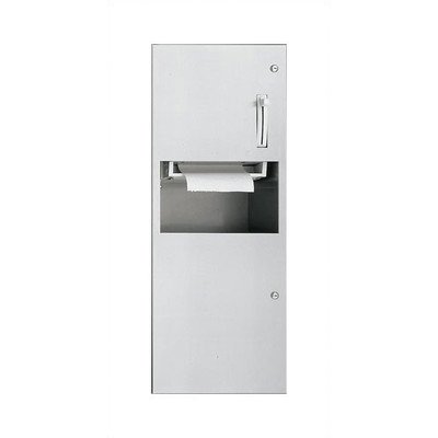 Simplicity Automatic Roll Paper Towel Dispenser with Waste Receptacle - Semi-Recessed Mounting for Kitchen, Bathroom & Office | Hands-Free Hygiene Solution