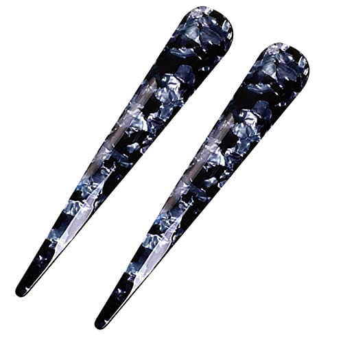2 Pack Large Metal Claw Duckbill Alligator Hair Clips for Thick or Heavy Hair - No Slip Grip Hair Barrettes & Hair Slides - Stylish Navy Blue Hair Accessories for Women, Perfect for Updos, Ponytails & Everyday Hairstyles