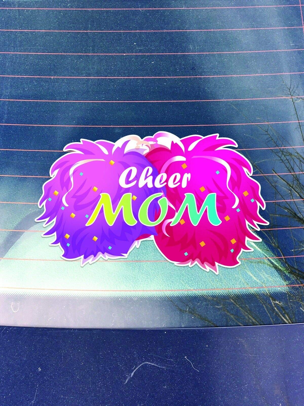 Magnet Cheer Mom Pom Pom Vinyl Decal Sticker - Waterproof Car Laptop Bumper Sticker 5\