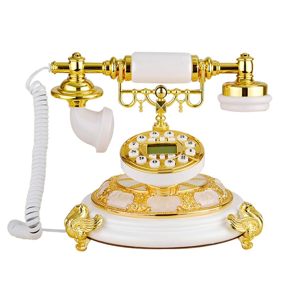Vintage Rotary Telephone - Retro Antique Desk Phone with Corded Handset, Classic Rotary Dial for Home & Office Decor | Perfect for Vintage Themed Rooms, Film Props, and Gift Ideas