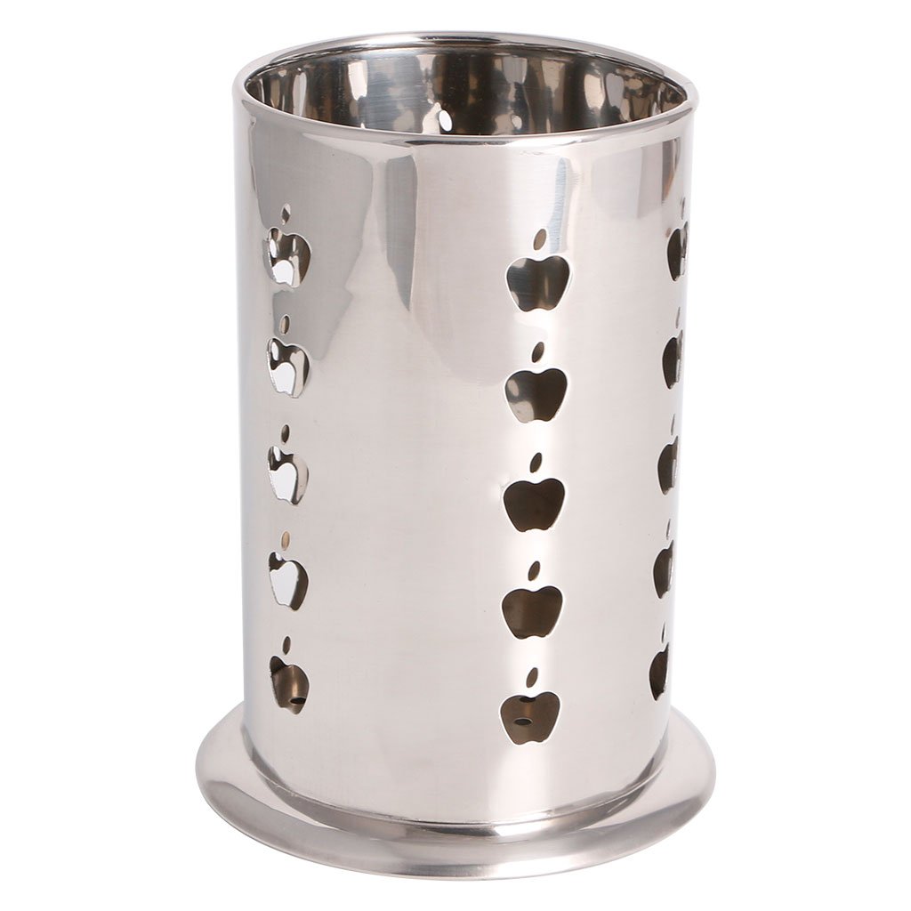 XISAOK Stainless Steel Circular Tableware Organizer - Chopsticks Holder, Spoon Stand & Utensil Brush Container for Kitchen, Dining Table, Picnic, and Camping Use