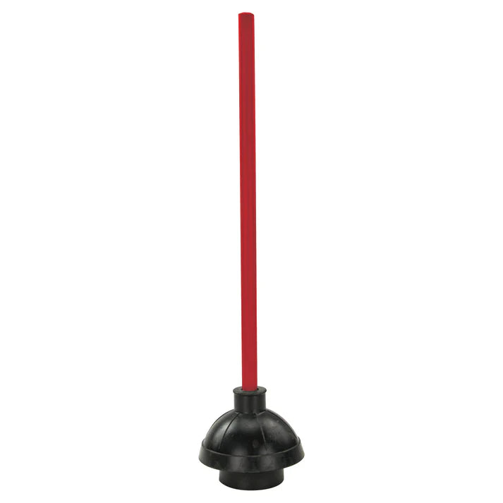 Winco TP 300 Heavy Duty Toilet Plunger with 19-Inch Wooden Handle - Best for Clogged Drains, Sinks, and Bathroom Emergencies - Ideal for Home, Office, and RV Use