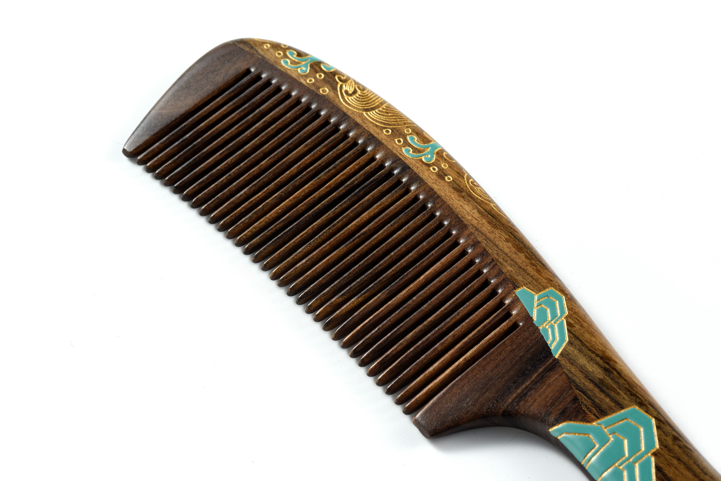 Blue Sea Ukiyoe Style Hair Comb - Japanese Wave Design Hair Accessory for Women, Perfect for Weddings, Cosplay & Traditional Hairstyling
