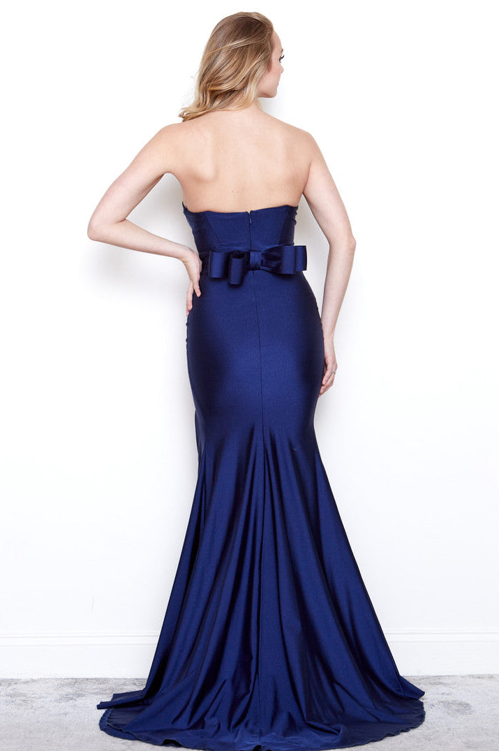 Elegant Gabriela Strapless Gown with High Slit - Sexy Formal Evening Dress for Prom, Wedding & Red Carpet Events