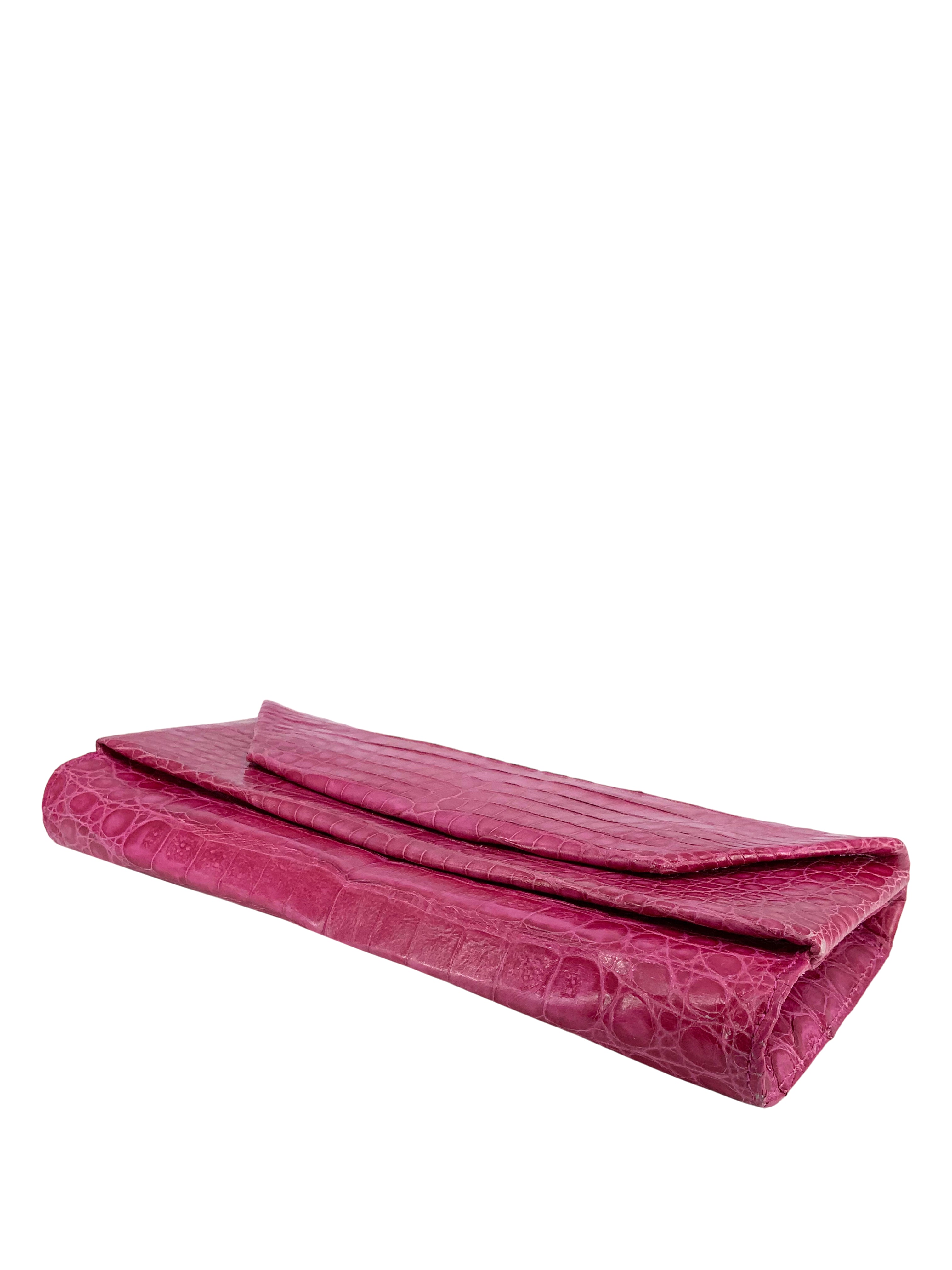 Nancy Gonzalez Genuine Crocodile Small Flap Clutch Bag - Luxury Women's Handbag for Evening Parties, Weddings & Special Occasions