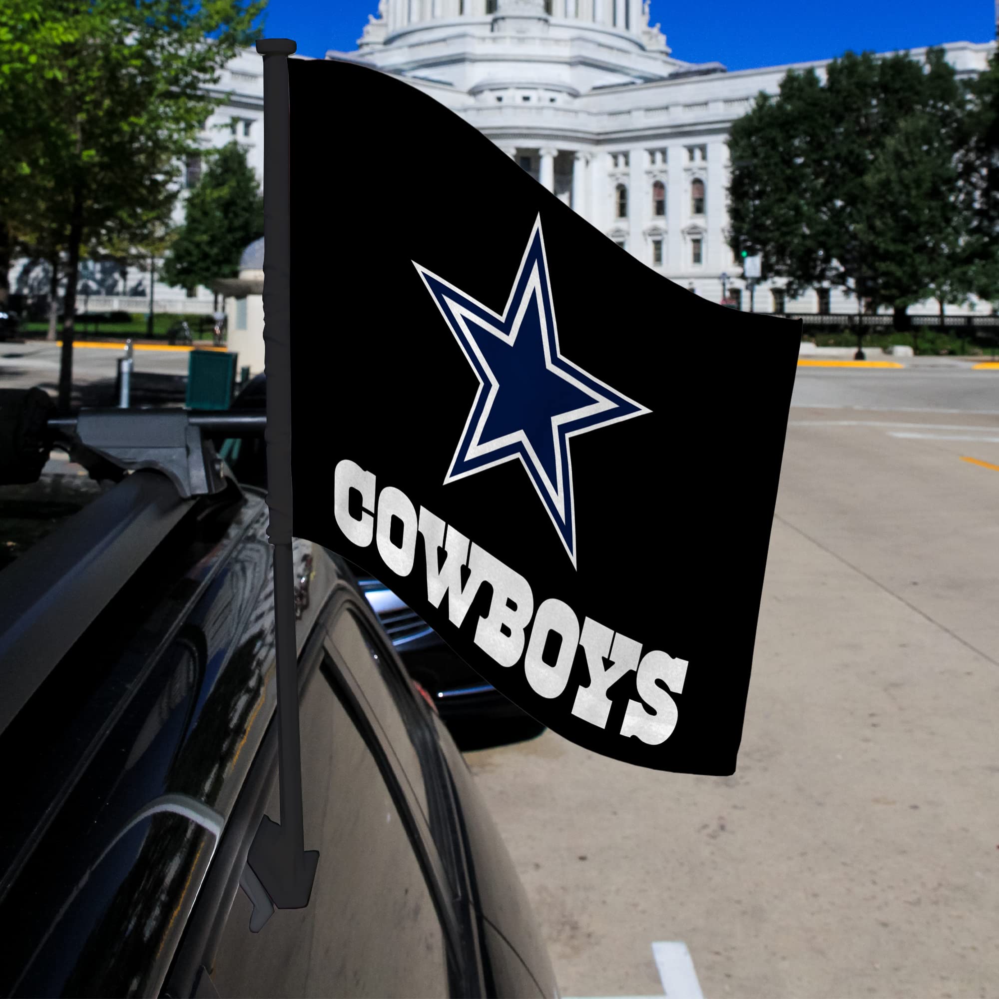 NFL Car Flag Double Sided - Officially Licensed Team Logo Car Accessory for Game Day Tailgating & Road Trips - Perfect for Football Fans & Supporters