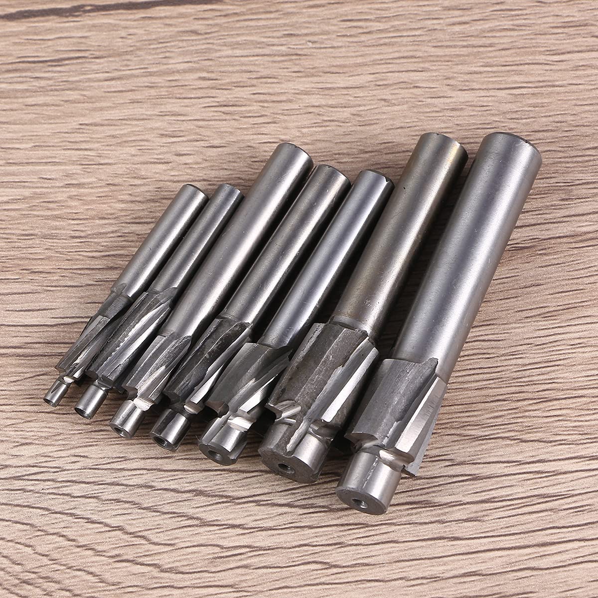 7-Piece High-Speed Steel Countersink Drill Bit Set - CNC Machining Straight End Mill Cutter for Stainless Steel & Metal - Perfect for Woodworking, DIY Projects & Professional Metal Fabrication