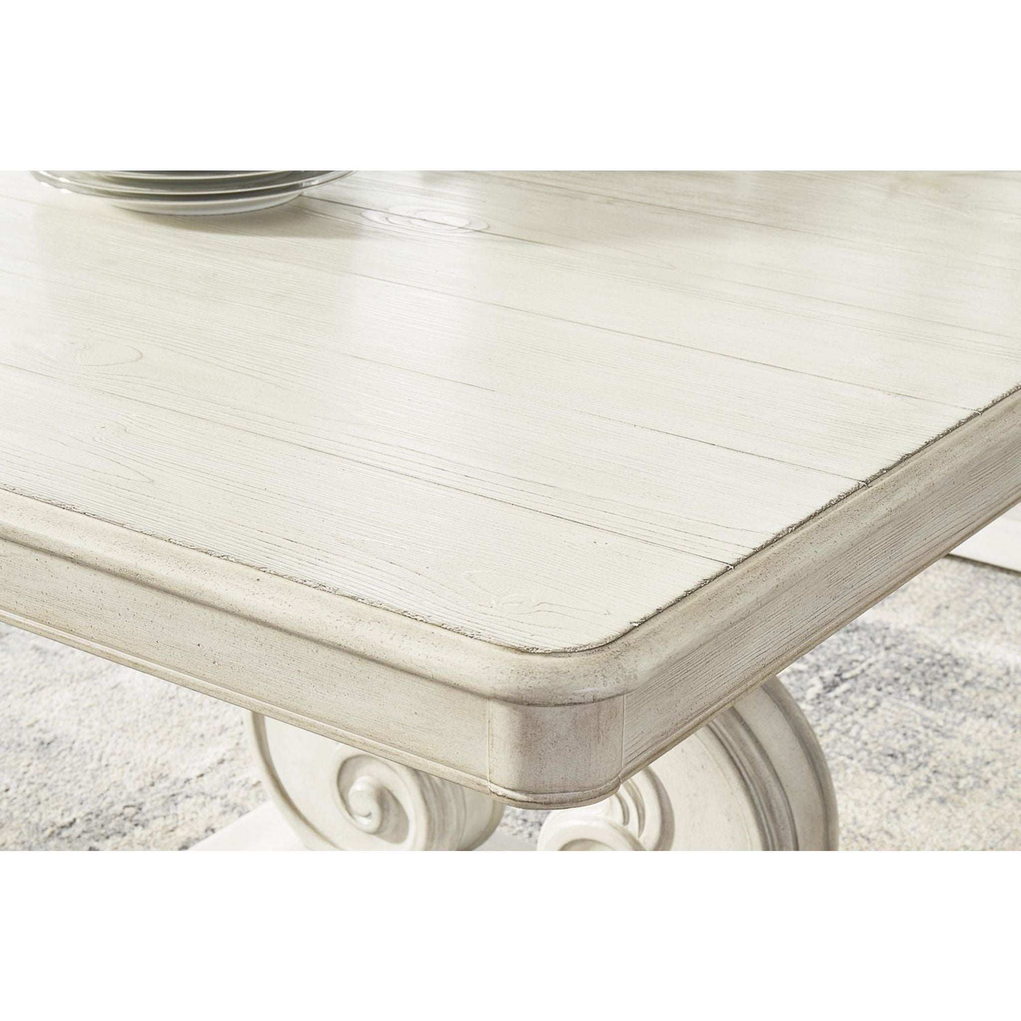 Arlendyne Extendable Dining Table - Antique White Finish (D980D4) | Perfect for Small Spaces, Dinner Parties & Family Gatherings